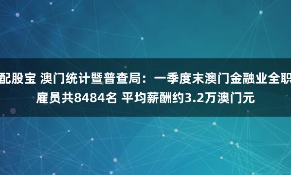 配股宝 澳门统计暨普查局：一季度末澳门金融业全职雇员共8484名 平均薪酬约3.2万澳门元