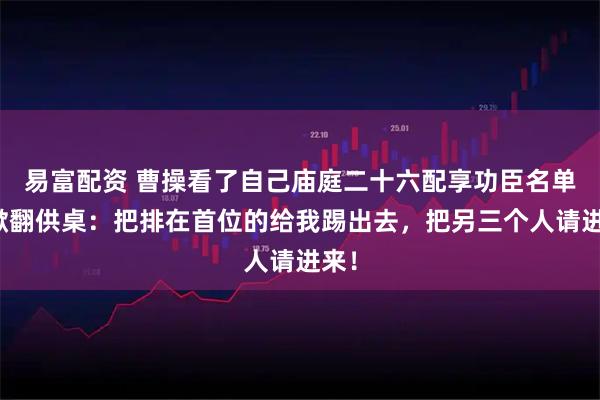 易富配资 曹操看了自己庙庭二十六配享功臣名单会掀翻供桌：把排在首位的给我踢出去，把另三个人请进来！